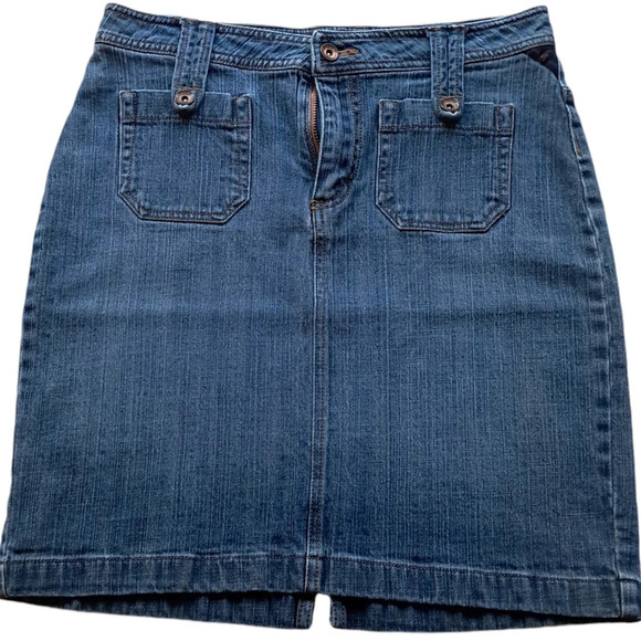 Riders by Lee Dresses & Skirts - VTG Jean Denim Mini with Copper Detail